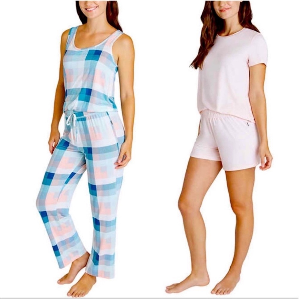 Eddie Bauer Ladies 4-Piece Pajama Set TEAL SET